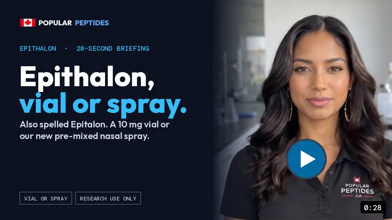 Epithalon: vial or nasal spray
